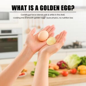 مضرب بيض يدوي، خلاط بيض في 8 ثوانٍ مصنوع من مادة ABS آمنة غذائيًا، زر تشغيل بلمسة واحدة، مقبض سحب لتحضير المارينغ وخليط الكيك الهش، لا يحتاج إلى كهرباء، تصميم صغير الحجم، أصفر