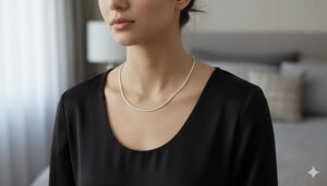 قلادة سلسلة ثعبان من سبيكة فضية للرجال والنساء - 50 سم (20 بوصة) سلسلة مرنة ذات حلقات دائرية - لمسة نهائية أنيقة ولامعة