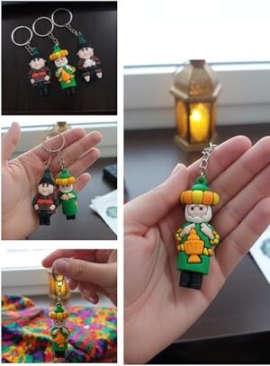 مجموعة سلاسل مفاتيح سيليكونية مرحة برسومات كرتونية (3 قطع) - شخصيات كاريكاتورية مضحكة - حلقات مفاتيح متينة للحقائب وحقائب الظهر ومفاتيح السيارة