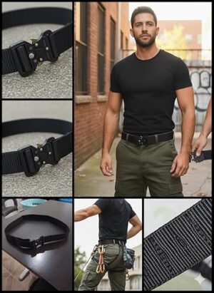 حزام نايلون رجالي بحري - متانة فائقة، تصميم عصري قابل للتعديل، مثالي للأنشطة الخارجية والاستخدام اليومي