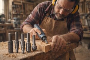 مجموعة رؤوس مبرد دوارة من 5 قطع، مبرد نحت للخشب والبلاستيك، مثقاب صغير تالادرو 6 مم - (07-6-2)