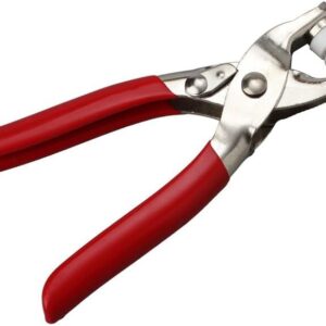 414BJ5WcaYL._AC_ طقم أدوات تركيب أزرار الكبس المعدنية - طقم كماشة احترافية لتركيب الحلقات المعدنية مع 100 مجموعة من أزرار الكبس ذات الشوكة - أداة كبس شديدة التحمل للملابس، وملابس الأطفال، والأعمال اليدوية