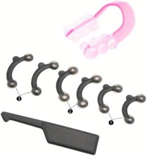 مجموعة مشابك رفع وتشكيل الأنف، 3 أزواج مع أداة ضبط، تقويم جسر الأنف غير المرئي وغير المؤلم، 3 أحجام