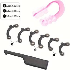 مجموعة مشابك رفع وتشكيل الأنف، 3 أزواج مع أداة ضبط، تقويم جسر الأنف غير المرئي وغير المؤلم، 3 أحجام