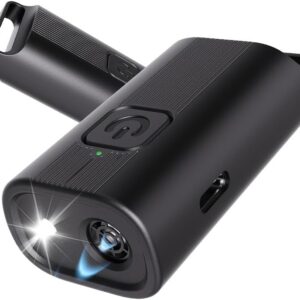 جهاز صغير طارد للكلاب بالموجات فوق الصوتية، قابل لإعادة الشحن، منفذ USB-C، آمن للاستخدام الداخلي والخارجي، مدى 5 أمتار