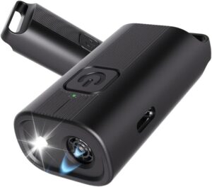 جهاز صغير طارد للكلاب بالموجات فوق الصوتية، قابل لإعادة الشحن، منفذ USB-C، آمن للاستخدام الداخلي والخارجي، مدى 5 أمتار