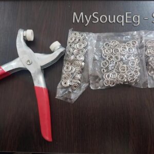 61I7qcPvJRL._AC_SL1295_ طقم أدوات تركيب أزرار الكبس المعدنية - طقم كماشة احترافية لتركيب الحلقات المعدنية مع 100 مجموعة من أزرار الكبس ذات الشوكة - أداة كبس شديدة التحمل للملابس، وملابس الأطفال، والأعمال اليدوية