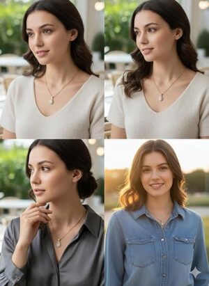 قلادة رقيقة مطلية بالذهب على شكل دمعة - 24 سم، تصميم قصير