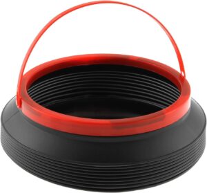 (قطعتان) سلة مهملات قابلة للطي للسيارة، أسود وأحمر، دلو بلاستيكي قابل للطي بمقبض، سعة 4.5 لتر، ارتفاع 25 سم، سلة مهملات محمولة للسيارة والمكتب وغرفة النوم والمطابخ