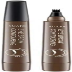 قلم حواجب سائل مقاوم للماء، يدوم طويلاً، لون بني داكن مكياج نسائي بأربعة رؤوس