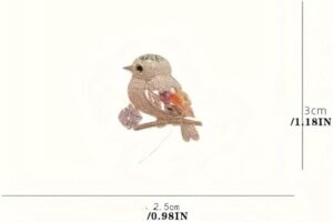 بروش كريستال للطيور من ميسوق ستور، لون ذهبي، حجر الراين الملون، طائر على فرع، 3 سم × 2.5 سم، دبوس طية صدر عصري