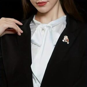 بروش كريستال للطيور من ميسوق ستور، لون ذهبي، حجر الراين الملون، طائر على فرع، 3 سم × 2.5 سم، دبوس طية صدر عصري