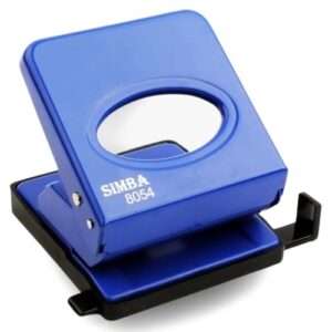 مثقب ورق معدني أزرق - مثقب ذو فتحتين، شديد التحمل، مناسب للمكاتب والمدارس والطلاب والمعلمين ومهام التنظيم المنزلي