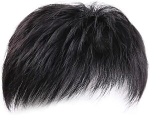 باروكة شعر قصيرة مستقيمة للرجال من متجر سوق ماي سوق، مع غرة، بتصميم طبيعي، قطعة شعر غير مرئية بمشابك، مناسبة لجميع ألوان البشرة