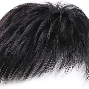 باروكة شعر قصيرة مستقيمة للرجال من متجر سوق ماي سوق، مع غرة، بتصميم طبيعي، قطعة شعر غير مرئية بمشابك، مناسبة لجميع ألوان البشرة