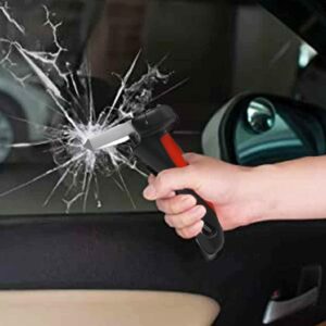 (قطعة واحدة) 4 في 1 قضيب دعم محمول للسيارة، أداة مساعدة على الحركة، أداة هروب طارئة مع مطرقة لكسر الزجاج وقاطع حزام الأمان