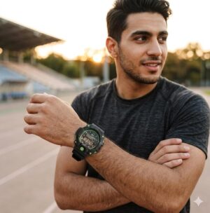 ساعة رياضية رقمية متينة للرجال - ساعة يد تكتيكية بتصميم عسكري، شاشة عرض توقيت مزدوجة، ساعة توقيت، منبه، وإضاءة خلفية LED - سوار بوليمر مقاوم للصدمات