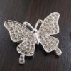 طقم بروش كريستالي أنيق (3 قطع) - إكسسوارات بروش متلألئة على شكل فراشة وزهرة ولؤلؤة للنساء - مثالي للفساتين والأوشحة والملابس الرسمية