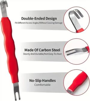 فاصل موصلات كهربائية للسيارات ذو طرفين، مشبك أسلاك من الفولاذ الكربوني، مقبض مانع للانزلاق، متعدد الوظائف - لون عشوائي