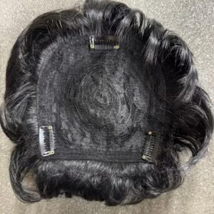 باروكة شعر قصيرة مستقيمة للرجال من متجر سوق ماي سوق، مع غرة، بتصميم طبيعي، قطعة شعر غير مرئية بمشابك، مناسبة لجميع ألوان البشرة