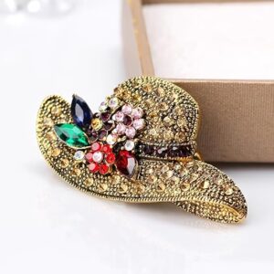 قبعة بروش للخريف والشتاء موضة أنيقة عتيقة مزاجية سترة معطف وشاح شال اكسسوارات فستان