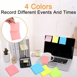مجموعة من 500 ورقة من الملاحظات اللاصقة الملونة (5 قطع) - دفاتر مذكرات ذاتية اللصق للمكتب والمدرسة والمنزل (قد تختلف الألوان)