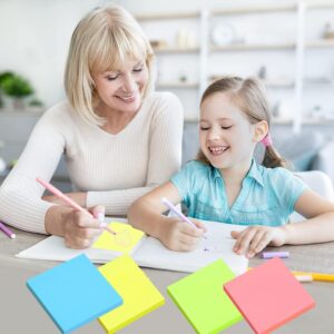 مجموعة من 500 ورقة من الملاحظات اللاصقة الملونة (5 قطع) - دفاتر مذكرات ذاتية اللصق للمكتب والمدرسة والمنزل (قد تختلف الألوان)