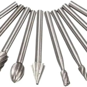 Rotary Burr Set - For Woodworking, Metal Engraving, Drilling, Carving, Polishing & Cuttin