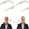 حزام دعم الياقة من متجر ميسوق للقمصان والبدلات الرجالية، قابل للتعديل، محسن غير مرئي لخط العنق، مصنوع من البلاستيك