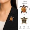 بروش على شكل سلحفاة مرصع بأحجار الراين، بتصميم كرتوني عتيق، قطعة مجوهرات ساحرة للنساء والرجال، هدية مثالية للحفلات