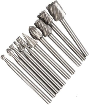 Rotary Burr Set - For Woodworking, Metal Engraving, Drilling, Carving, Polishing & Cuttin