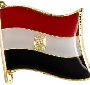 بروش شارة علم مصر صغير (قطعة واحدة) من ماي سوق اي جي - دبوس طية صدر مطلي بعلم مصر الوطني، إكسسوار مبتكر للهدايا الوطنية، أو لتزيين شنط الظهر والبدلات