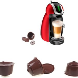 عبوات قهوة قابلة لإعادة التعبئة والاستخدام من MySouq-Store، متوافقة مع ماكينات تحضير القهوة Dolce Gusto، عبوة من 3 قطع، خالية من مادة BPA (ألوان عشوائية).