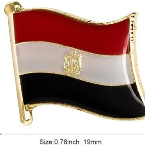 بروش شارة علم مصر صغير (قطعة واحدة) من ماي سوق اي جي - دبوس طية صدر مطلي بعلم مصر الوطني، إكسسوار مبتكر للهدايا الوطنية، أو لتزيين شنط الظهر والبدلات