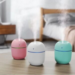 51ge8qQ8AYL._AC_SL1100_ مرطب هواء صغير يعمل بمنفذ USB، موزع رذاذ بارد مدمج مع إضاءة LED، محمول للاستخدام المنزلي والمكتبي، 10 سم × 8 سم