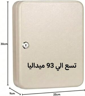 صندوق مفاتيح من المعدن شديد التحمل للسلامة ويحمل ما يصل إلى 150 أو 93 أو 48 مفتاح قابل للتثبيت على الحائط للمنزل والمكتب والمصنع والفندق من ماي سوق ستور، 93 مفتاح، رمادي، بدون سلسلة مفاتيح