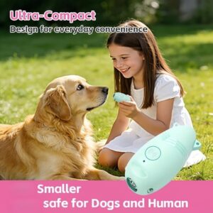 طارد صغير للكلاب بالموجات فوق الصوتية مع ضوء الاشعة فوق البنفسجية من ميسوق، محمول باليد، USB نوع C قابل لاعادة الشحن بتردد 25-60 كيلو هرتز، للاستخدام الخارجي، لون عشوائي (ازرق فاتح)