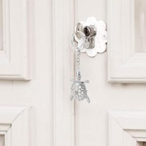 41gtILv4rbL._AC_SX522_ ميدالية مفاتيح بتعليقة سلحفاة ذات طابع كلاسيكي (فينتج)، تصلح كقطعة زينة لحقائب الظهر أو كتذكار لرحلات السيارات.