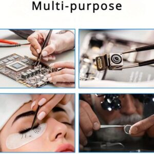 617CQP3HMqL._AC_SX679_ طقم ملقط متعدد الاستخدامات مكون من 3 قطع برؤوس مدببة ومنحنية ومسطحة | مصنوع من الفولاذ المقاوم للصدأ، ومقاوم للصدأ، ومزود بمقبض مانع للانزلاق، ومثالي للأعمال الحرفية والإصلاحات، مع تحكم دقيق.