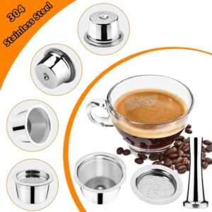 61LqgNFANGL._AC_SL1000_ كبسولة قهوة MySouq قابلة لإعادة الاستخدام من الفولاذ المقاوم للصدأ مع الملحقات | فلتر معدني قابل لإعادة التعبئة، تتضمن ملعقة قياس وفرشاة، قطر 46 مم، سهلة التعبئة والإغلاق، متوافقة مع ماكينات القهوة.