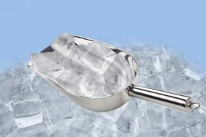 61c9BXQS68L._AC_SL1500_ مغرفة ثلج من الفولاذ المقاوم للصدأ مع حلقة تعليق، 21 سم | مقاومة للصدأ، متعددة الاستخدامات، سطح مصقول، عمق 5 سم، مناسبة لغرف الدقيق والثلج