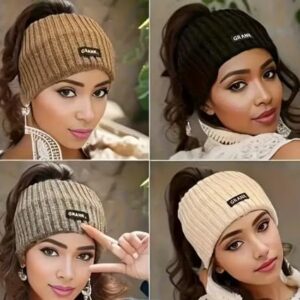 51ZkWewl-fL._AC_ متجر MySouq | عصابة رأس شتوية نسائية (قطعة واحدة) – حماية للأذنين – عصابة شعر محبوكة ناعمة ومرنة