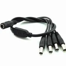 [1Pcs] DC Power 1 To 5 - Jack 5.5x2.1mm DC Power Cable 1 Female to 5 Male Plug Splitter Adapter for Security CCTV Camera and LED Strip-B0D3JKPWBR