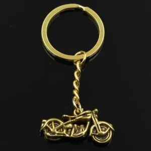 [1Pcs - As Shown] Fashion Motorcycle Motorcross Moto 34x16mm Pendant 30mm Key Ring Chain Bronze Silver Color Men Car Gift Keychain Dropshipping-B0CHN6QJSY