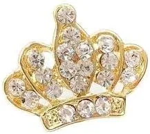 Small Fantastic Crown Shape Brooch For Woman Gold color-B0DLHMQYCY