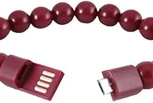 Bracelet Micro USB Cable Beads - Red-B091CR6W17