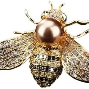 -Golden Design Insect Series Brooch Women Delicate Little Bee Brooches Crystal Rhinestone Pin Brooch Jewelry Gifts For Girl-B0BZWP9QKZ