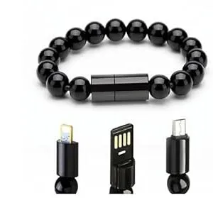 (1PC) Bead Pure Color Bracelet USB Cable Universal Mobile Phone Charger For Type C Sync Data Fast Charging Cord(Type C Only)-B0C7WFZWRX