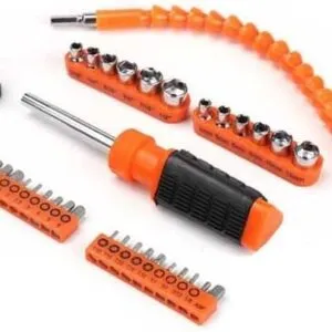 Flexible Screwdriver Bit Set - 43 Pcs - Orange-B0BGBKNJ49
