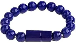 Micro USB Cable Beads Bracelet Charging Sync Data Phone Charger for Andriod V8 - Dark Blue-B091FQZJXD